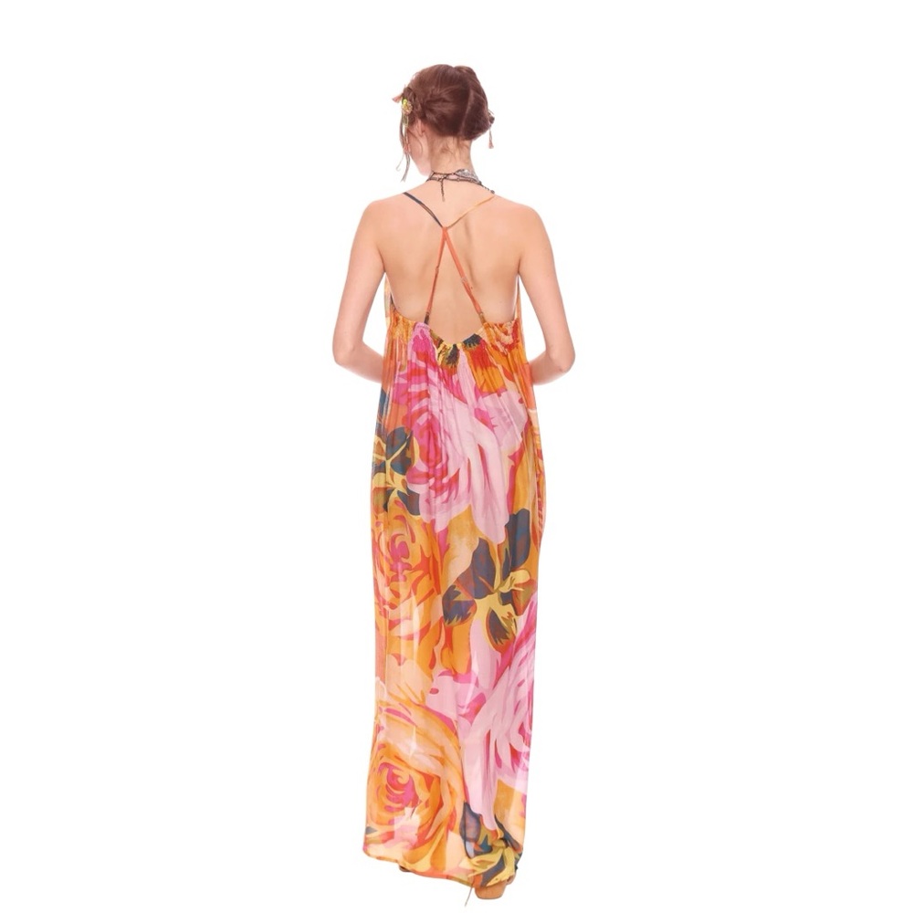 Aratta Multicolor Exotic Floral Maxi Dress - Picture 2 of 6